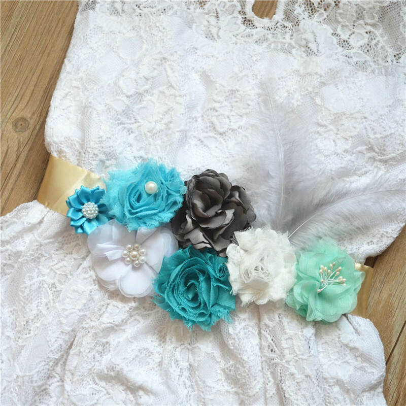 European And American Fashion And Elegance Department Brides, Pregnant Women, Stitching Flower Belts, Photography, Bridal Gowns,
