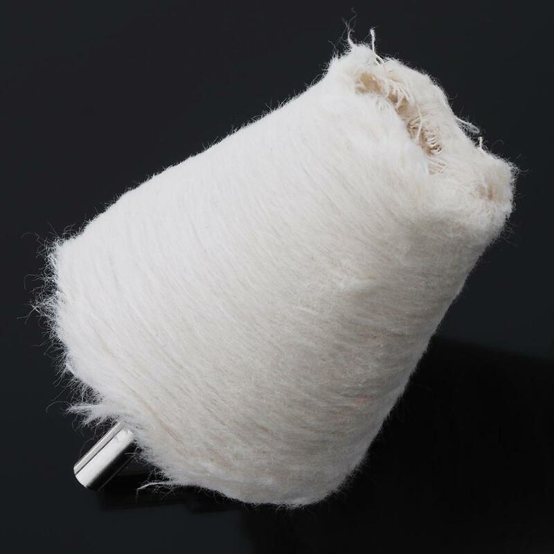 Almohadilla de algodón con forma de cono para pulido de superficies, almohadilla de pulido de espejo, rueda de pulido de tela blanca, 2 pulgadas