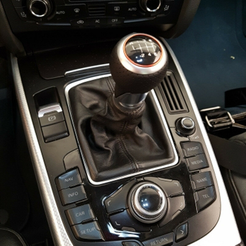 Capa Dustproof para Audi, Botão do Deslocamento de Engrenagem, Gaiter Boot, Lever Handle Head, Car Styling, A4, S4, B8, 8K, A5, 8T, Q5, 8R, Linha S, 2007-2015, 12mm