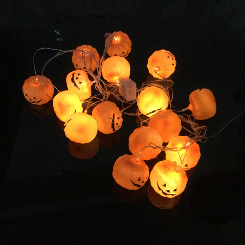 Гирлянда с 16 Светодиодный ными тыквами, светсветильник льник в виде тыквы для украшения вечевечерние НКИ на Хэллоуин