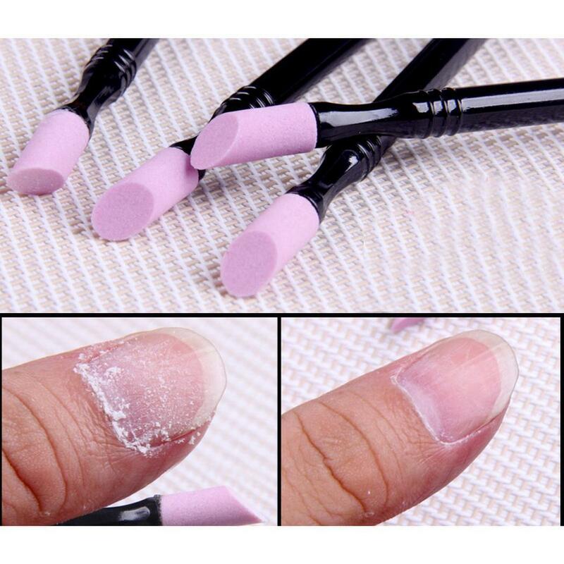 Fashion Dead Skin Push Gel Manicure Scrub Stick Nail Makeup Remover Skin Cuticle Tools Grinding Light Tool Stick Cuticle Black