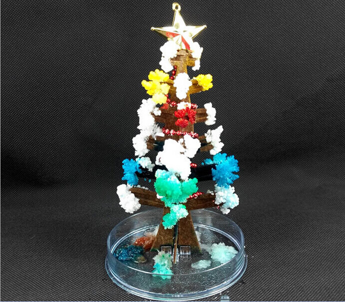 2019 17x10 سنتيمتر DIY بها بنفسك اللون البصرية ماجيك كريستال تزايد ورقة شجرة السحرية تنمو أشجار عيد الميلاد Wunderbaum ألعاب علمية للأطفال