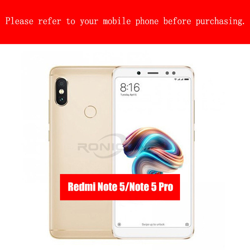 Para xiaomi Redmi Note 5 Pro protector de pantalla cubierta completa película protectora blanca y negra para xiaomi Redmi 5 Plus funda de vidrio templado