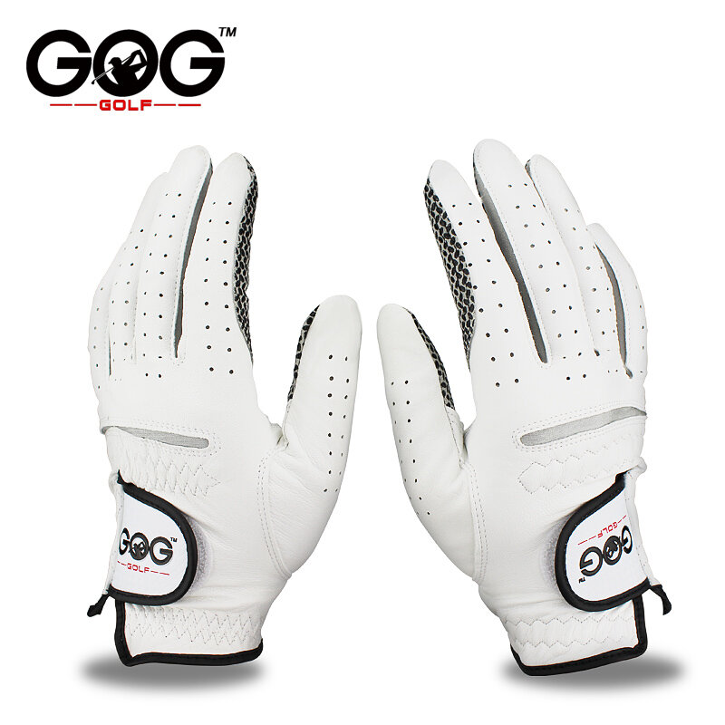 Pack 1 Pcs Golf Gloves Men Left/Right Hand Soft Breathable Pure Sheepskin Genuine Leather With Anti-Slip Granules Men Golf Glove
