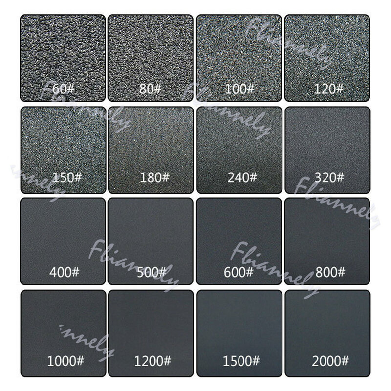 Feuilles de Papier Abrasives Imperméables pour Polissage, 230x280mm, Grain 180 400 800 1000 1200 1500 2000