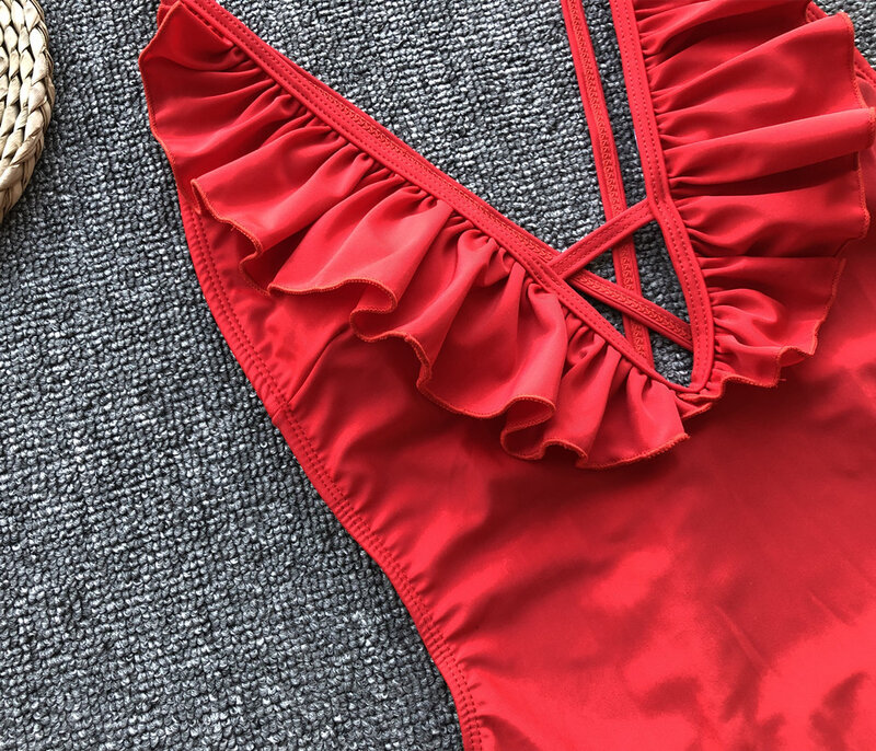 RedSwimsuit Bikini kobiet strój kąpielowy Bikini 2019 strój kąpielowy dla kobiet Push Up usztywniony kostium kąpielowy Bikini mały biust grubsze stroje kąpielowe