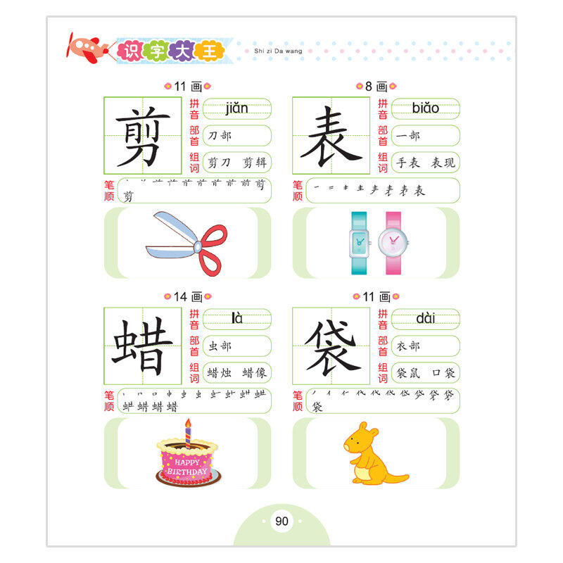 Nouveau livre pour enfants chinois avec pinyin, 1020 mots, apprendre le chinois Mandarin Hanzi