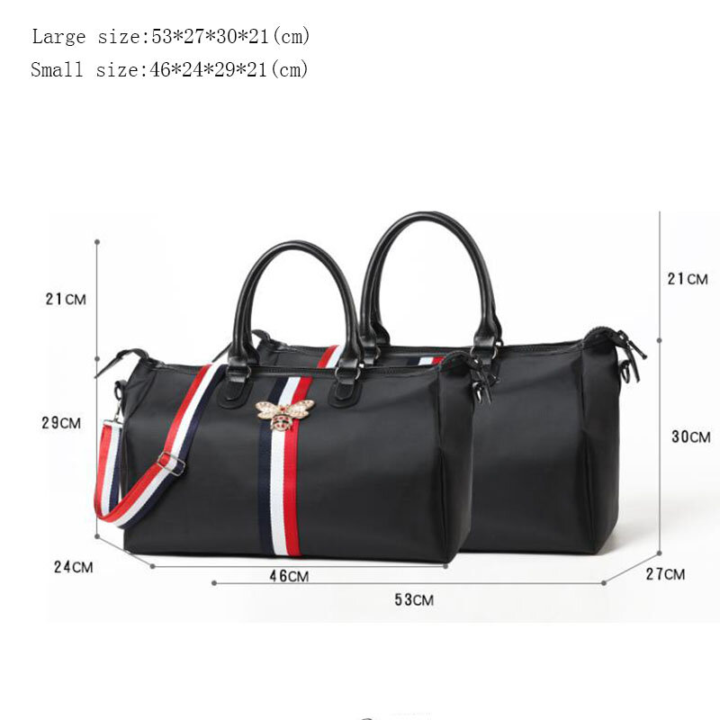 Di marca borsa da viaggio impermeabile grande capacità di bagaglio a mano viaggio ape donne di modo del sacchetto di viaggio di fine settimana della borsa borsa sportiva di fitness