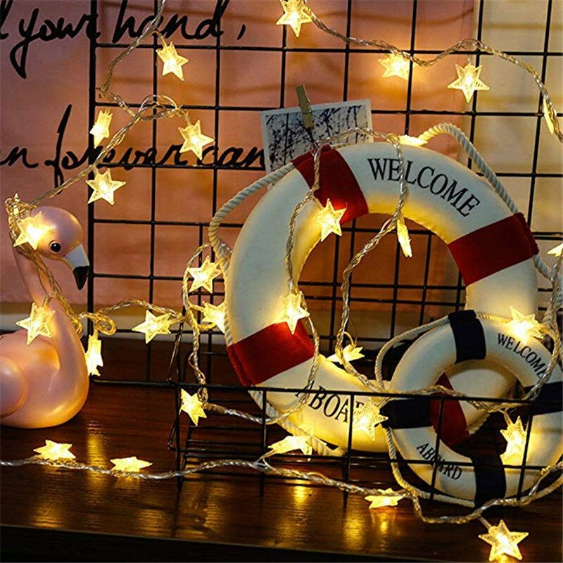 10 المصابيح شجرة عيد الميلاد ستار ضوء Led سلسلة الجنية ضوء عيد الميلاد حفل زفاف المنزل حديقة جارلاند مصابيح كريسماس Led الديكور