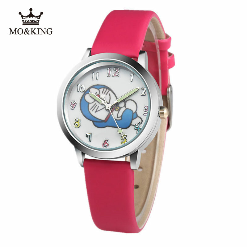 Reloj de cuarzo impermeable para niños y niñas, cronógrafo con dibujos animados de Doraemon tinkling cat, estudiantes de primaria y secundaria, nuevo
