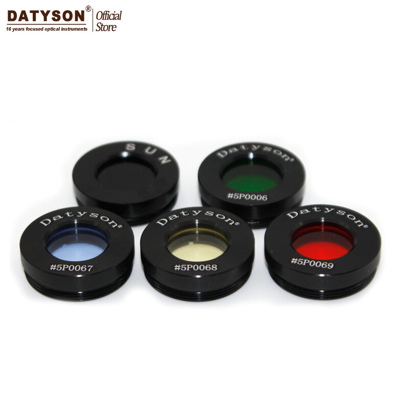 Datyson Standard 0.965inch Eyepiece Filter Kit Colorful Optical Glass Telescope Eyepiece Accessories