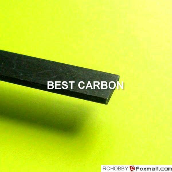 Tira de fibra de carbono de 1.0mm x 5.0mm x 1000mm com 10 peças