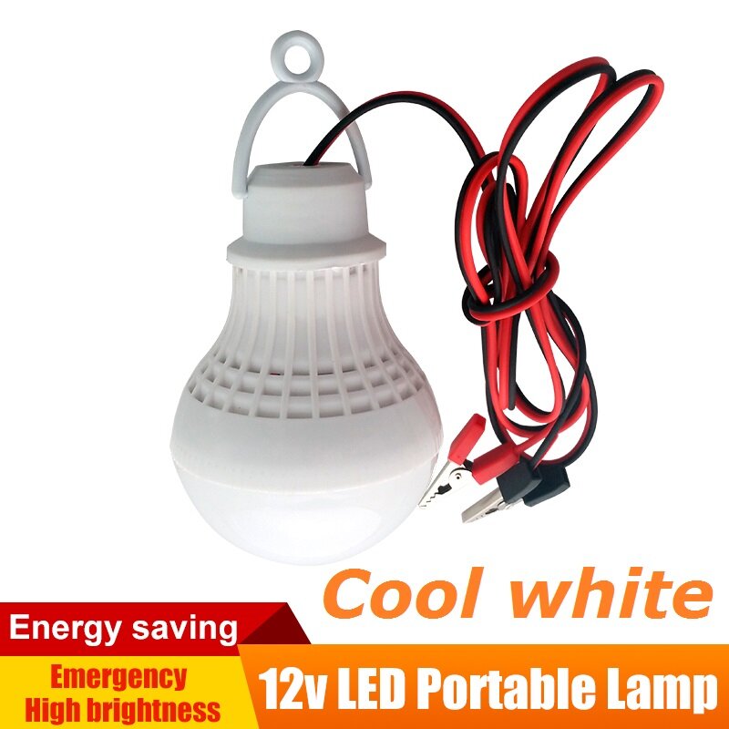 Lámparas LED de 12V CC, Luz Portátil para tienda de campaña, SMD5730, bombillas para pesca nocturna al aire libre, luz colgante con batería, iluminación de 5W, 7W, 9W y 12W
