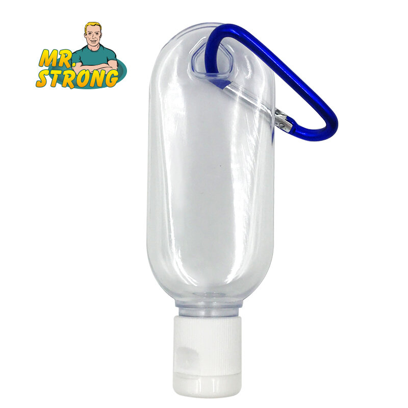 10Pcs/Lot 30ml 60ml Empty Refillable Bottle With Key Ring Travel Transparent Plastic Perfume My Small Hand Sanitizer Bottle