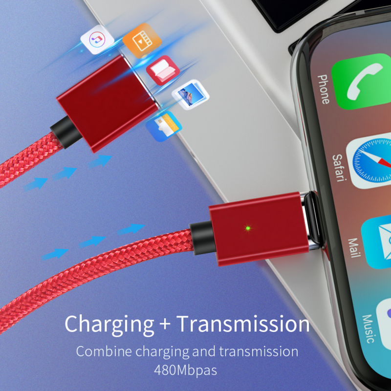 Essager Magnetische Micro Usb Kabel Voor Iphone 14 Xiaomi Mi Snel Opladen Data Wire Cord Magneet Charger Usb Type C 3M Telefoon Kabel