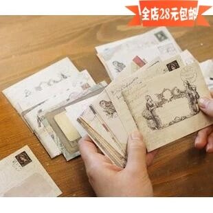 Retro Small envelope Environmental protection Paperback Paper Envelopes 10pcs free shipping