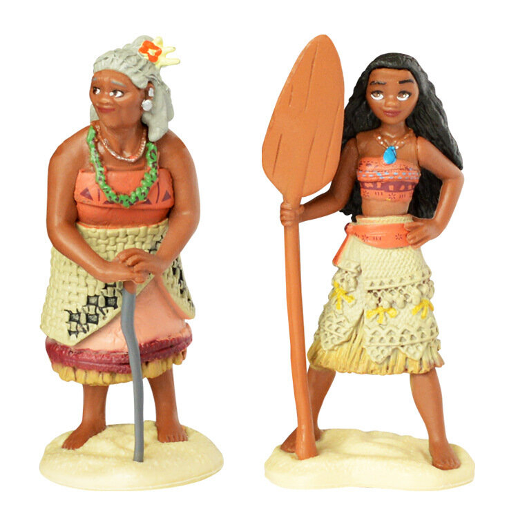 10 sztuk/zestaw Cartoon Moana księżniczka legenda Vaiana Maui szef Tui Tala Heihei Pua figurka zabawki dekoracyjne dla dzieci urodziny prezent