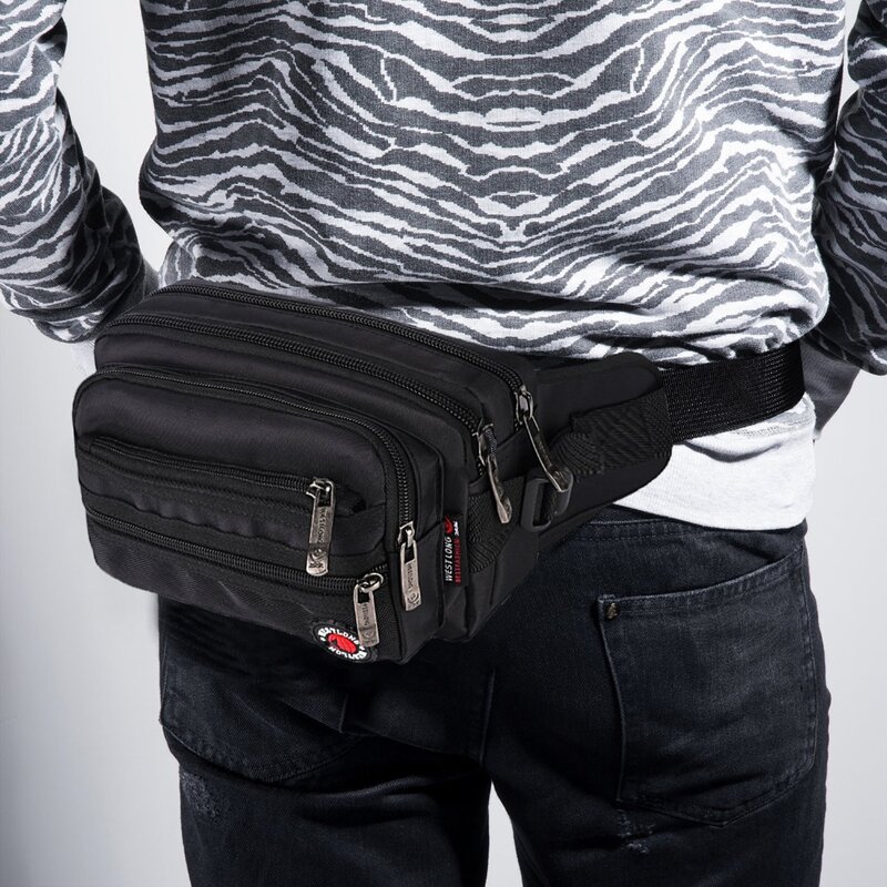 แพ็คCasualอเนกประสงค์แฟชั่นผู้ชายกันน้ำFanny Packเข็มขัดกระเป๋าBumชายกระเป๋าสตางค์กระเป๋ากระเป๋าUnisex 98011