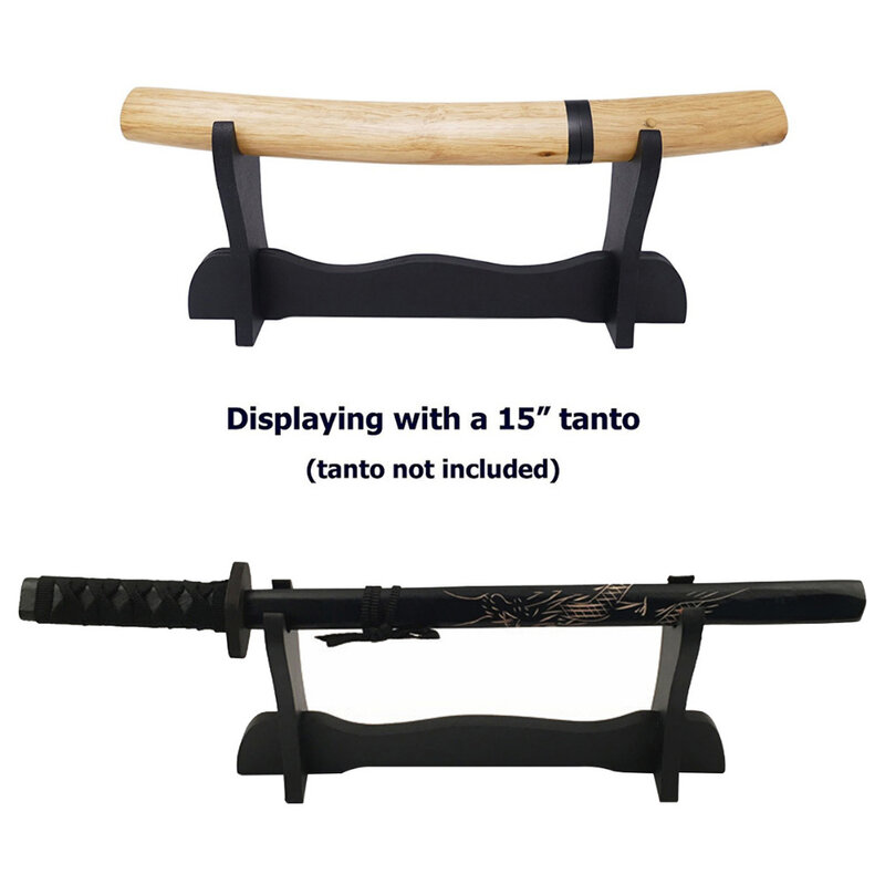1PC Schwarz Holz Wand Montieren Samurai Schwert Katana Halter Stehen Aufhänger Halterung Rack Display 1/2/3 Schicht Home Dekoration Handwerk