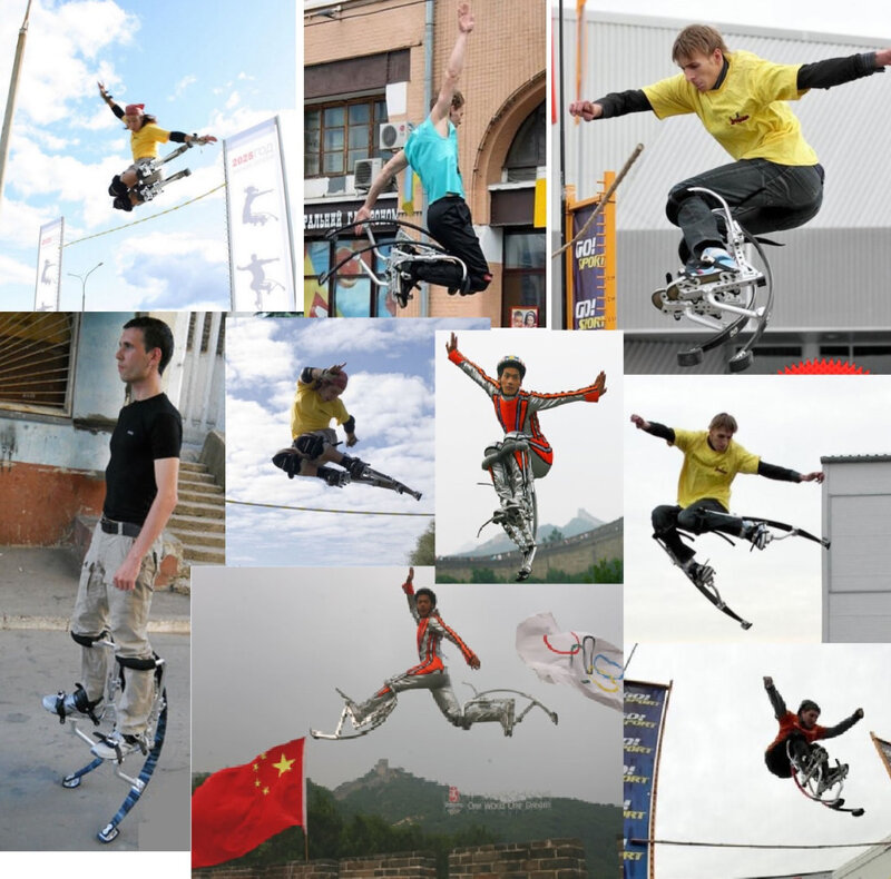 Skyrunner jumping stelten (Gewicht 110 ~ 155lbs/50 ~ 70 kg) voor volwassen Zilver Kleur jump stelten/Jump-schoenen/Vliegende Schoenen/Outdoor sport