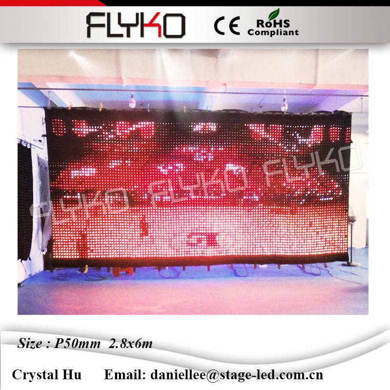 Led software di modifica Flyko led luce di sfondo nero P50mm 2.8x6m
