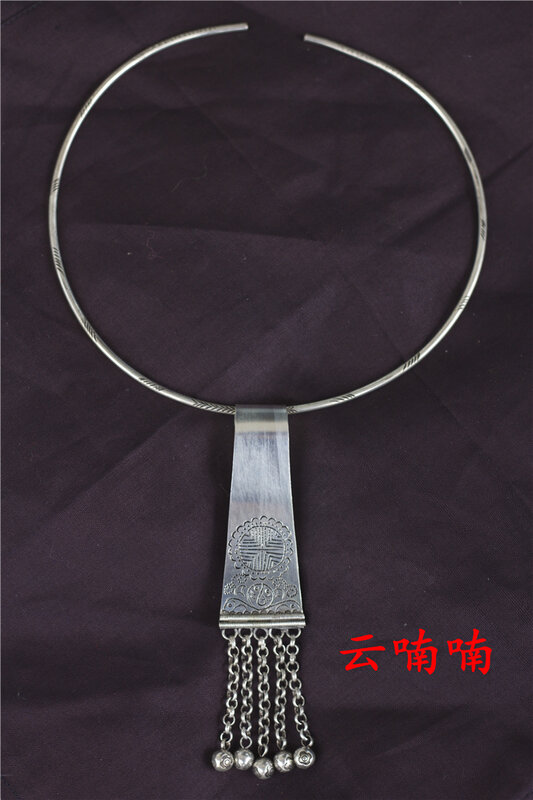 طوق زي أصلي مصنوع يدويًا على الطراز الصيني ، إكسسوارات تصوير فوتوغرافي ، مجوهرات على الطراز العرقي ، مياو