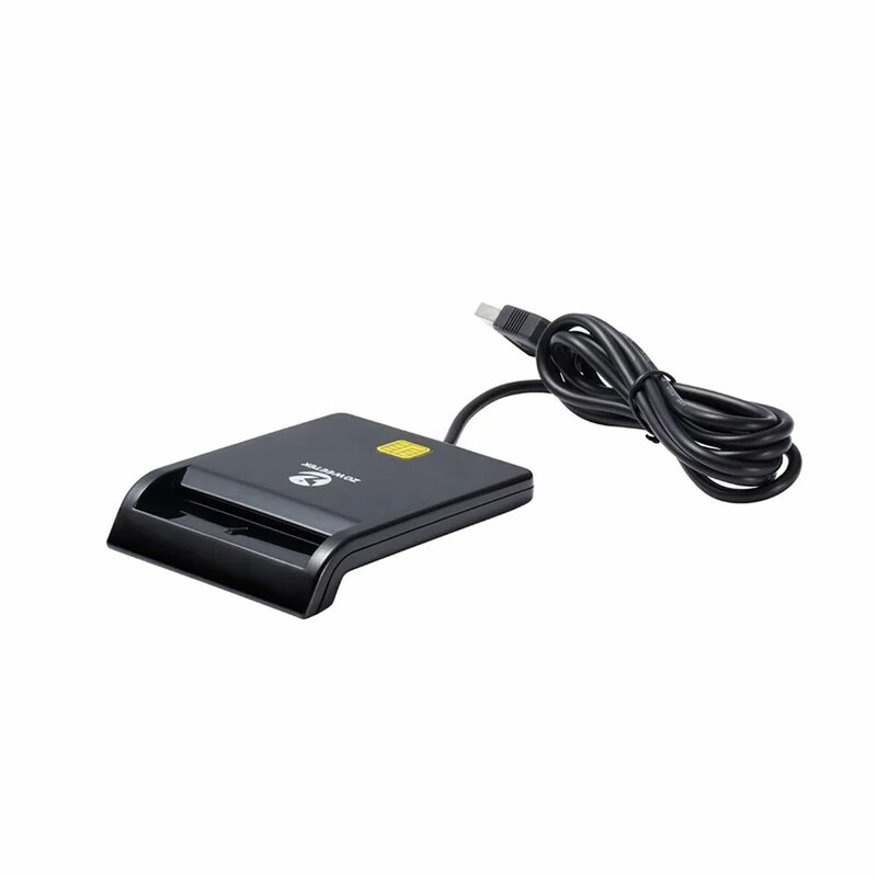 Zoweetek-Lector de tarjetas inteligentes, dispositivo adaptador con interfaz USB, ISO 7816, para tarjetas de acceso común SIM/ATM/IC/ID, de instalación fácil de enchufar, 12026