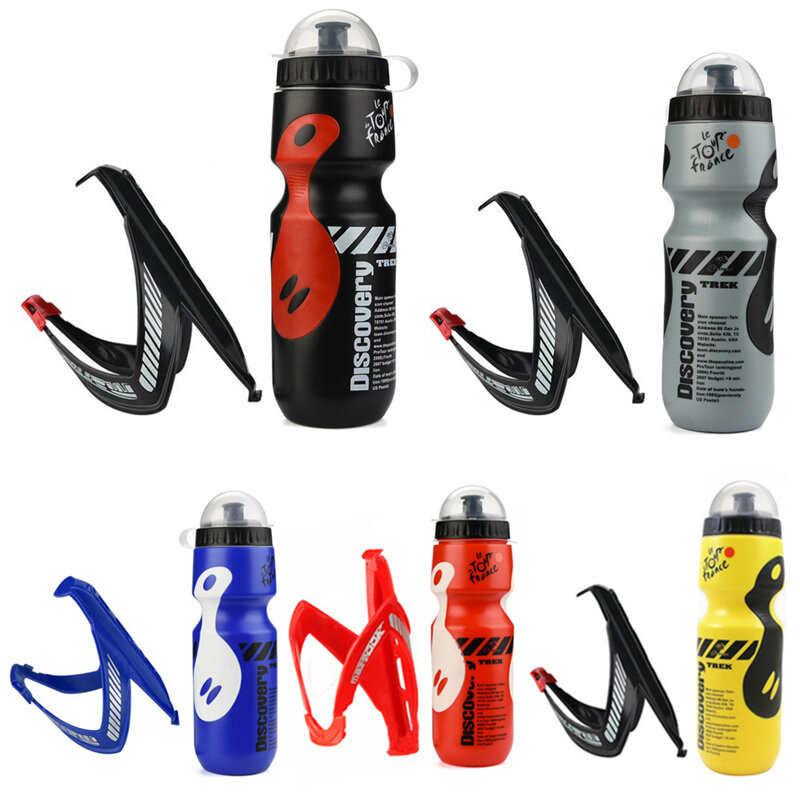 Botella de agua de 650ml para bicicleta de montaña, accesorio para ciclismo al aire libre, portátil con soporte para botella