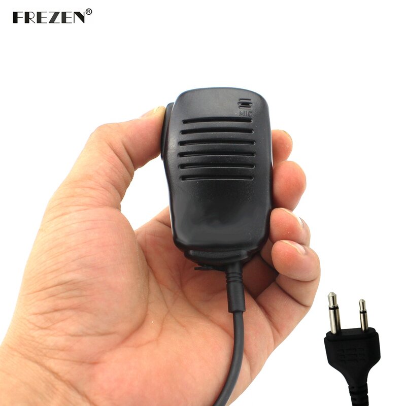 Mini Radio Mikrofon untuk 2-Pin Walkie Talkie Aku COM IC-F3 SL25 V80 Dua Cara Radio SM-25