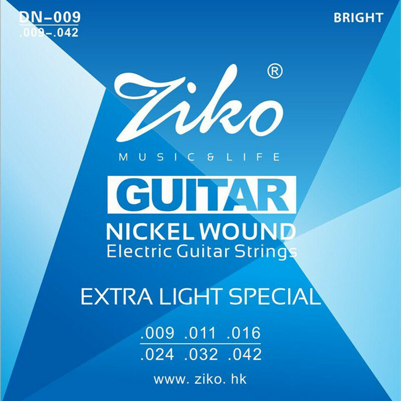 ZIKO 009-042 010-046 سلاسل الغيتار الكهربائي النيكل الجرح ضوء إضافي الآلات الموسيقية الخاصة الملحقات أجزاء