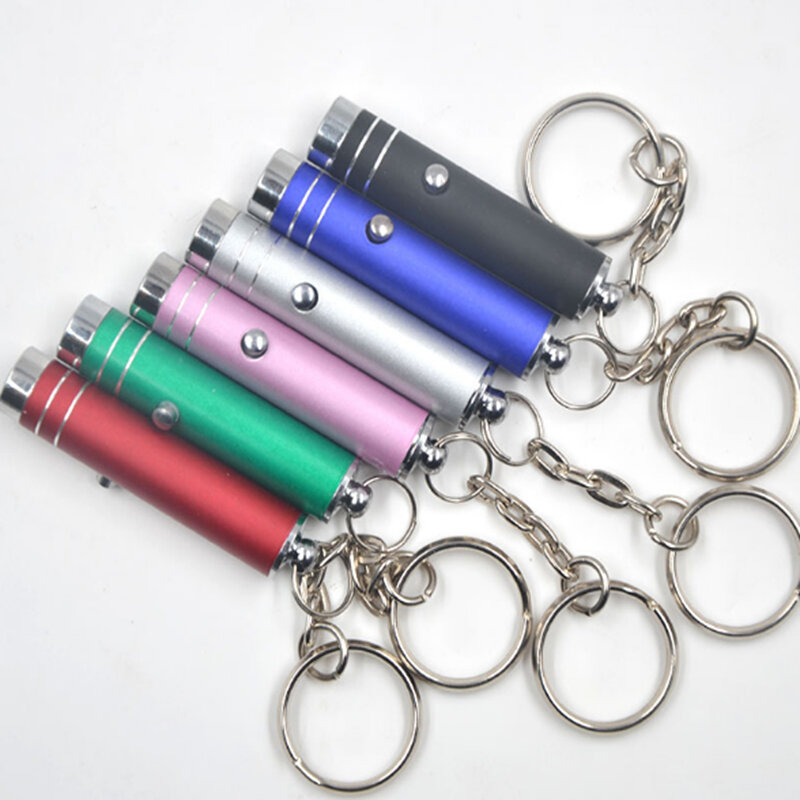 100 개/몫 새로운 미니 휴대용 펜 LED 토치 빛 UV 키 체인 포켓 펜 손전등 작업 캠핑