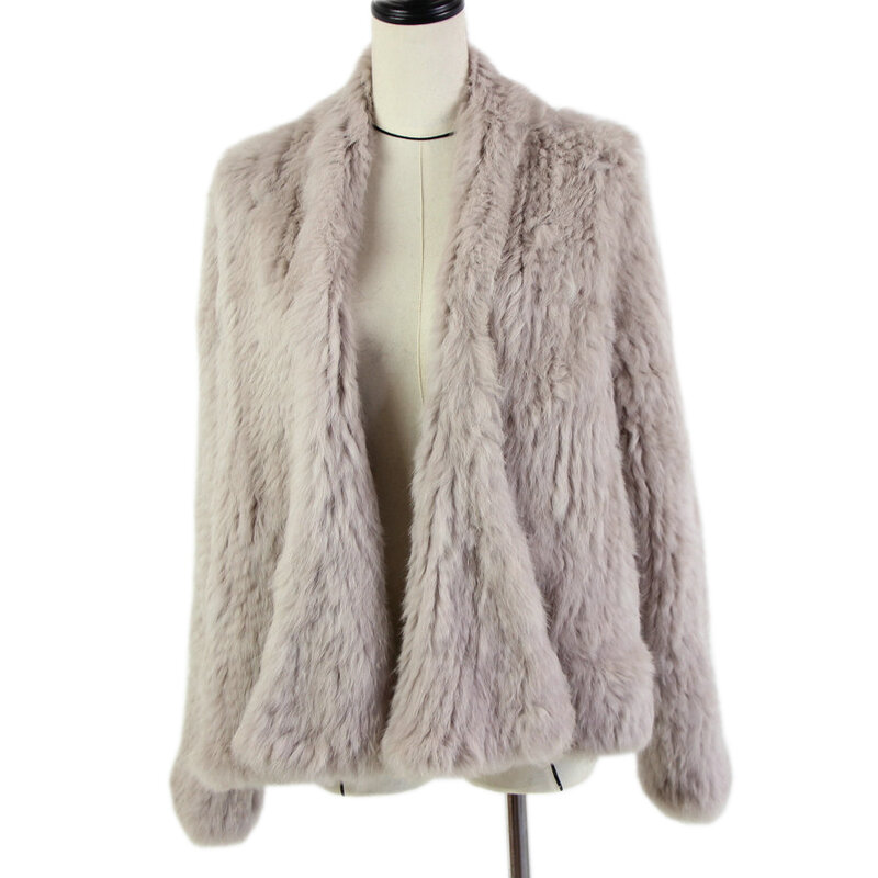 2021 gorąca sprzedaż dzianiny kurtka z futra królika popuplar moda futro kurtka płaszcz futrzany na zimę dla kobiet * harppihop