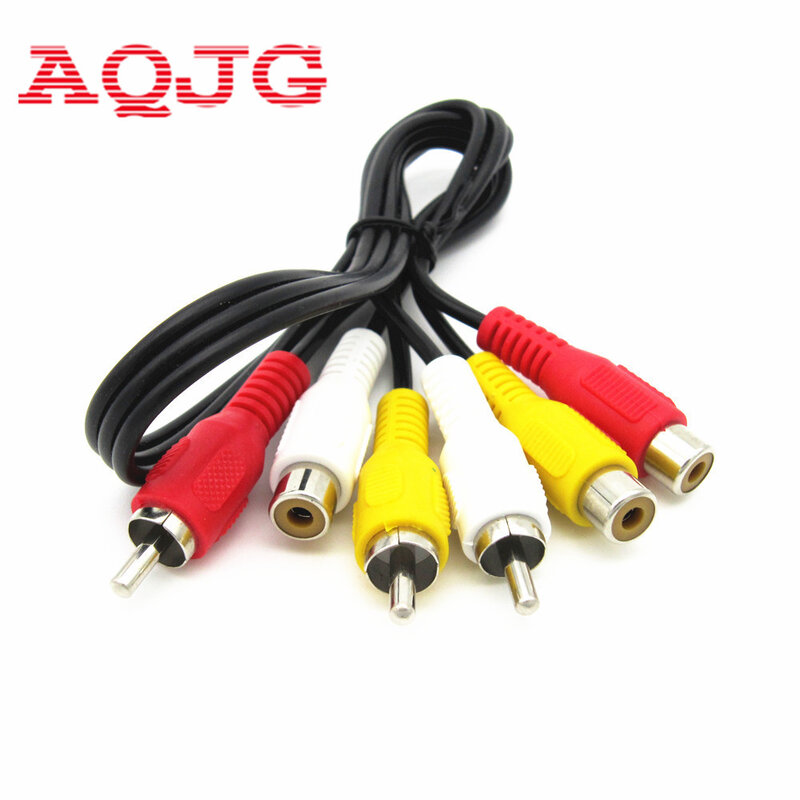 15ft 3RCA Male to Female Extension Audio Composite Component Video Cable DVD AQJG