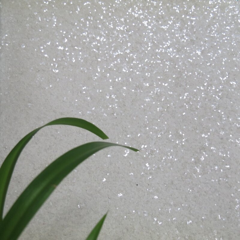 Papel de parede branco com glitter granulado de alta qualidade para decoração da parede, 25m por rolo