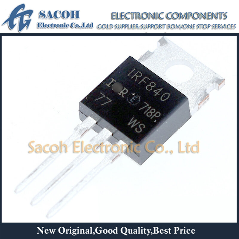 New Original 10Pcs/Lot IRF840 IRF840PBF OR IRF840A OR IRF840B TO-220 8A 500V Power MOSFET
