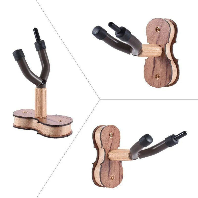 Крючок-вешалка для скрипки и альта с держателем для лука для дома и студии настенное крепление из твердой древесины