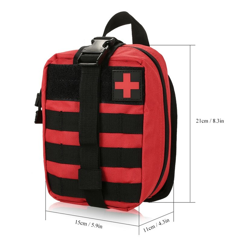Bolsa médica MOLLE para exteriores, Kit de primeros auxilios, bolsa de utilidad, supervivencia de emergencia, bolsa médica para primeros auxilios