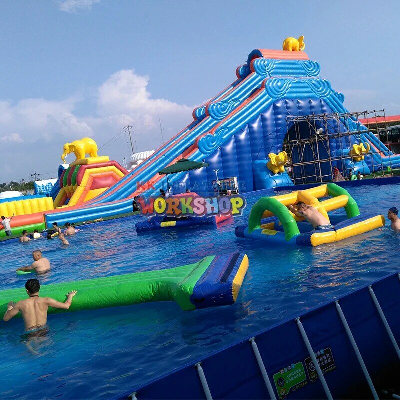 Parque aquático móvel de piscina, a piscina mais divertido inflável do paraíso