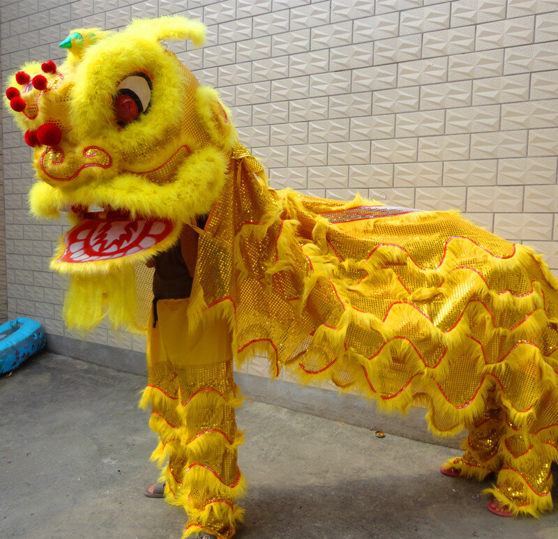 Disfraz de danza del león para adultos, traje de baile para festivales chinos en el extranjero, celebración, actuación, Festival de Primavera