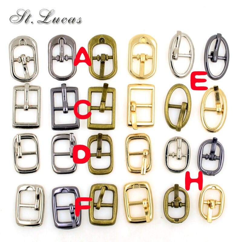 Hebillas de cinturón de aleación de metal para zapatos, accesorio de costura artesanal, cuadrado pequeño, redondo, plateado, dorado, 30 unidades por lote, XK023