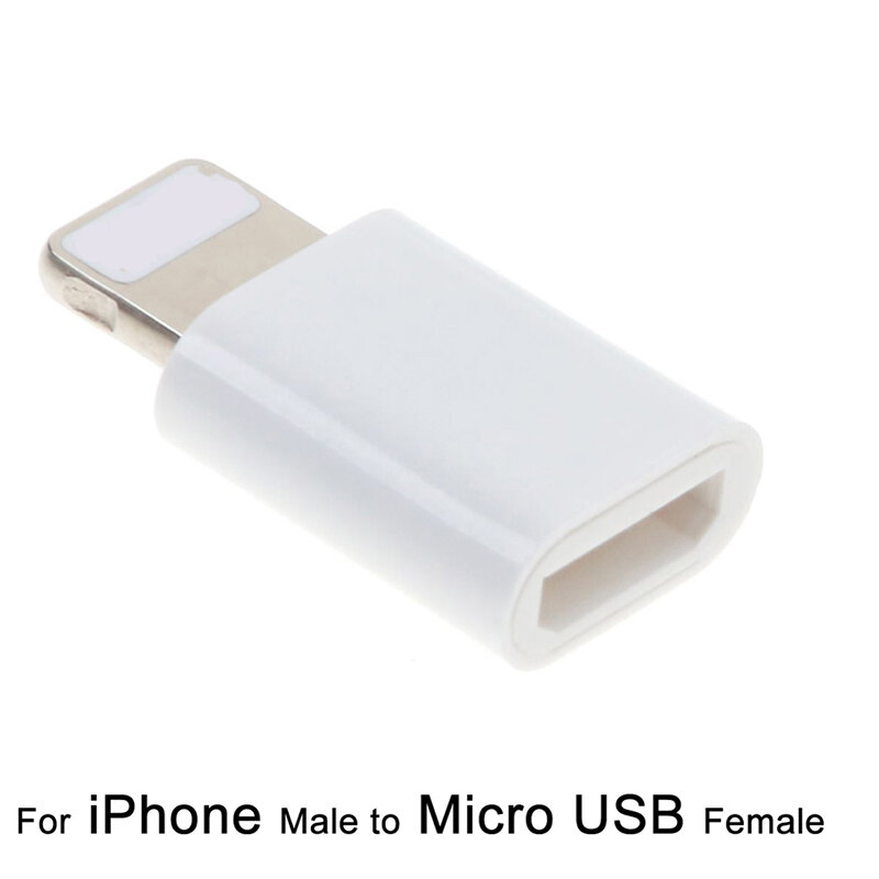 1 pc conector macho a Micro USB hembra de carga de Adaptador convertidor adaptador para IPhone