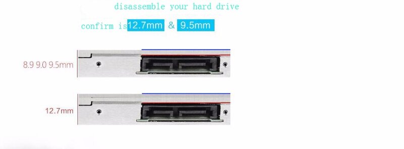12.7 mét SATA HDD SSD Hard Drive Đĩa Caddy/khung giá cho Acer Aspire E1-431 E1-431G E1-451G E1-471 E1-471G E1-531 e1-531G E1-731