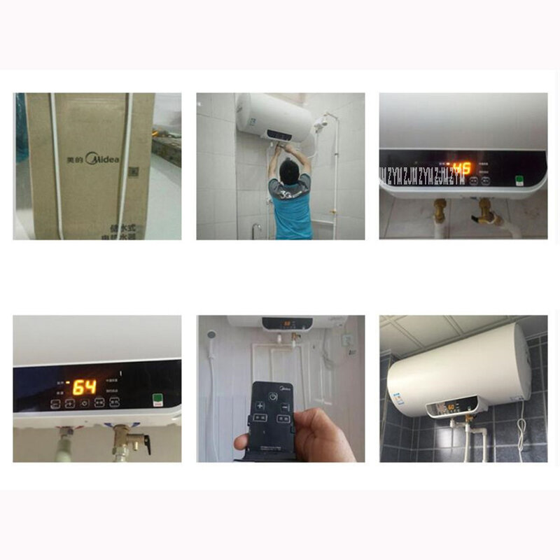 1 pc 60L 2100 ワット水ヒーター浴室水貯蔵電気温水器タップ液晶温度表示リモコン F60-15WB5 (y)