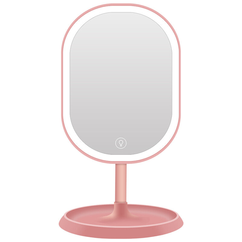 Adjustable Makeup Mirror with 20 LEDs Cosmetic Mirror light with Touch Dimmer Switch USB Powered for Table Bathroom Bedroom