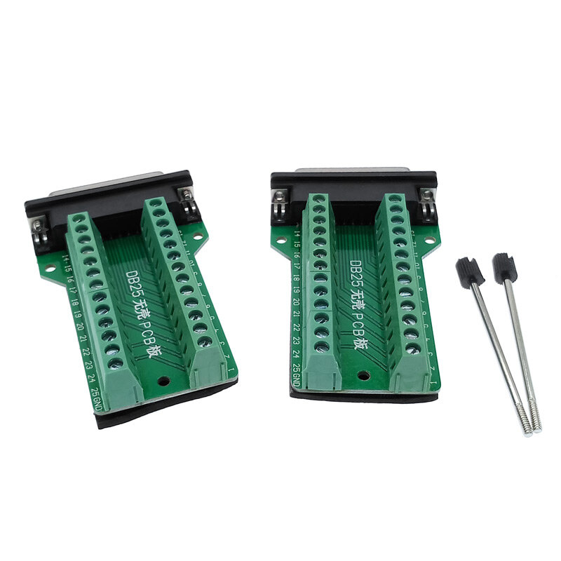 단자 신호 모듈 PCB 어댑터 보드, 수 암 커넥터, DB25 D-SUB, 25 핀, RS232