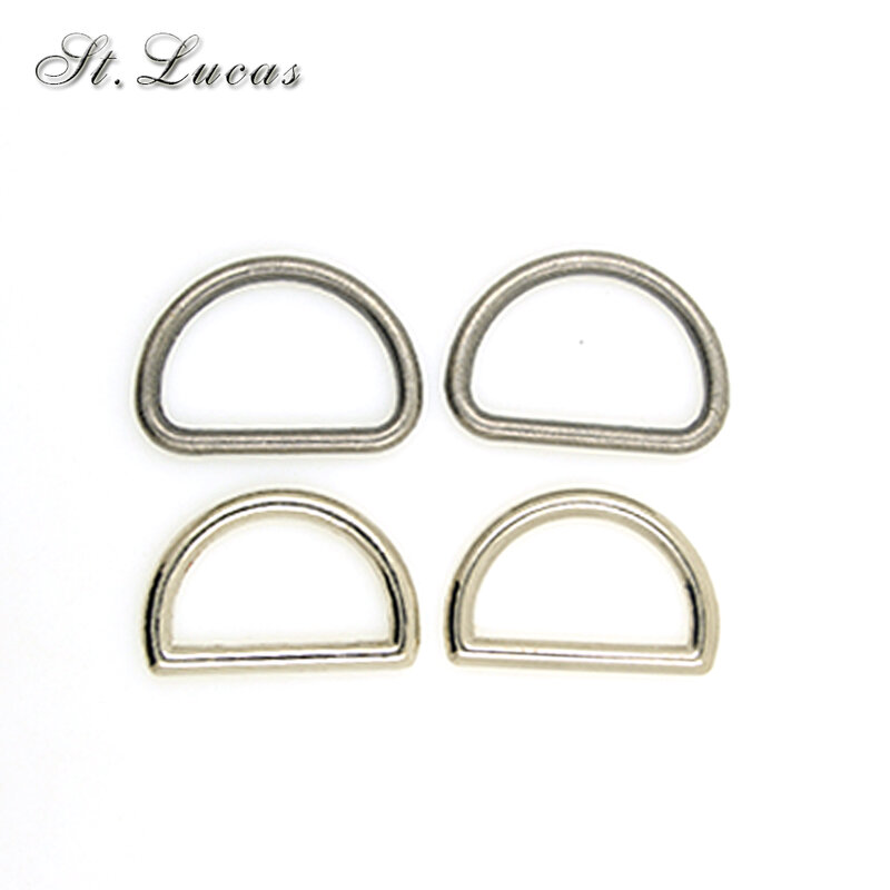High quality 20pcs/lot inside diameter 25mm old silver type D Connection alloy metal shoes bags Belt Buckles DIY Accessory