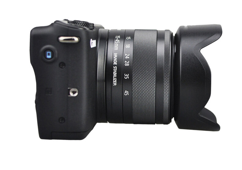 EW-53 49mm ew 53 EW53 Zonnekap Omkeerbare Camera Lente Accessoires voor Canon EOS M10 EF-M 15-45mm f/3.5-6.3 IS STM Lens