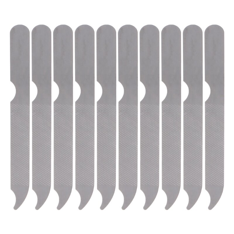 10pcs del Metallo Dell'acciaio inossidabile Unghie artistiche Nuovo Strumento di Pedicure Dual Sided di File Manicure New