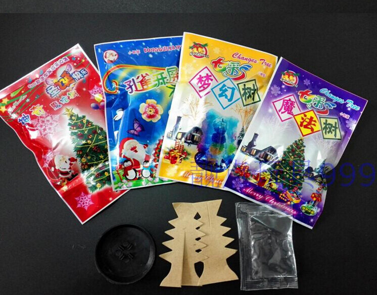 2019 10X6Cm Diy Wit Magic Groeiende Papier Boom Magische Groeien Kerstbomen Arvore Magica Japan Kids Science speelgoed Voor Kinderen