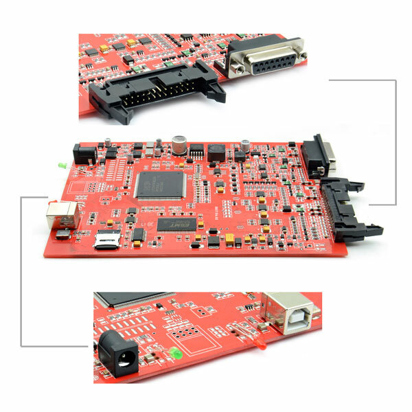 MB ME9.7 ME 9.7 ECU ECM 엔진 컴퓨터 프로그래밍 갱신 케이블 및 V2.23 KTAG EU 온라인 버전 펌웨어 V7.020 빨간색 PC 보드